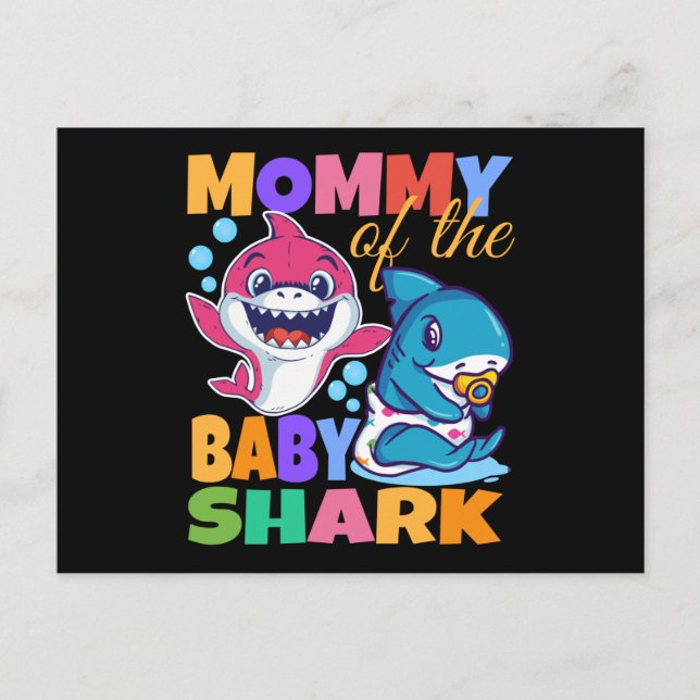 Mummy  Of The Baby Shark Postcard (Front)