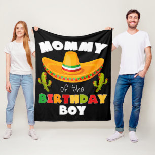 Mummy Of The Birthday Boy Cinco de Mayo Fleece Blanket