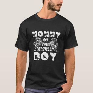 Mummy Of The Birthday Boy Rex Dinosaur Bday Video T-Shirt