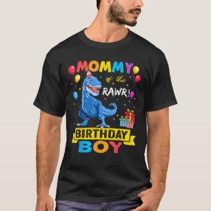 Mummy of the Birthday Boy T Shirt Dinosaur Raptor