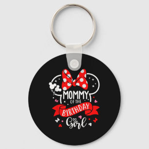 Mummy Of The Birthday Girl Cute Pink Family Matchi Key Ring