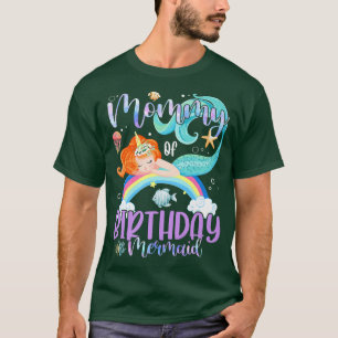 Mummy Of The Birthday Girls Mermaid Magic Family U T-Shirt