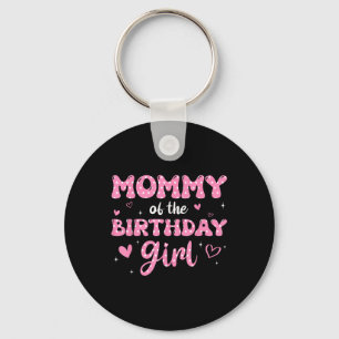 Mummy Of The Birthday Pink Girl Matching Family T- Key Ring