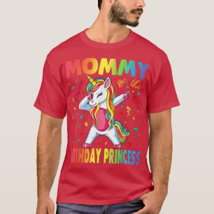 Mummy of the Birthday Princess Girl Dabbing Unicor T-Shirt