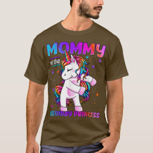 Mummy of the Birthday Princess Girl Flossing Unico T-Shirt