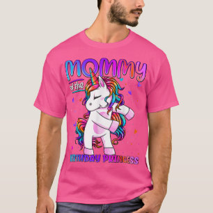 Mummy of the Birthday Princess Girl Flossing Unico T-Shirt