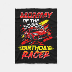 Mummy Of The Birthday Racer Race Car Party Family Fleece Blanket