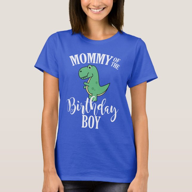 Mummy of the Dinosaur Birthday Boy T-Shirt (Front)
