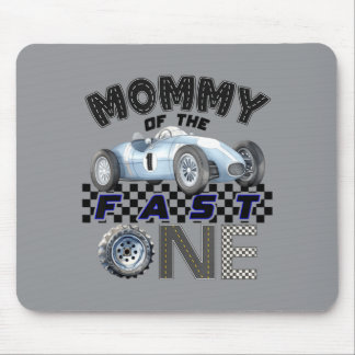 Mummy Of The Fast One Birthday 1st Race Car Family Mouse Mat