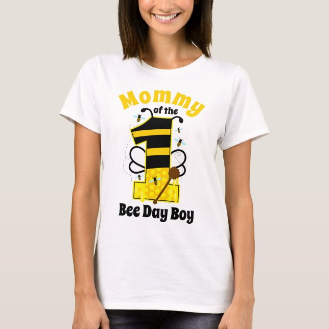 Mummy of the First Birthday Bee T-Shirt (Front)