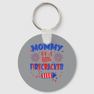 Mummy Of The Little Fireer Patriotic 4th Of July Key Ring
