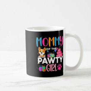 Mummy Of The Pawty Girl Corgi Dog Family Birthday Coffee Mug