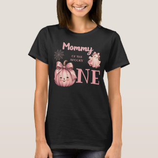 Mummy of the Spooky One Pinkoween Retro Ghost T-Shirt