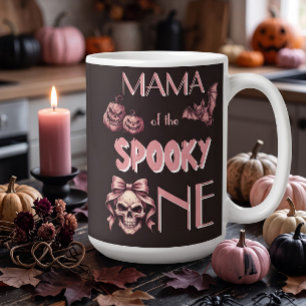 Mummy of the Spooky One Pinkoween Skull & Bat Coffee Mug