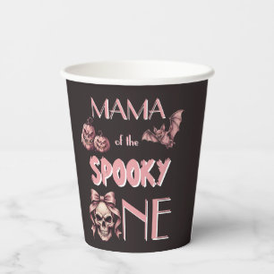 Mummy of the Spooky One Pinkoween Skull & Bat Paper Cups