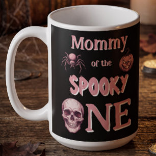 Mummy of the Spooky One Pinkoween Vintage Skull Coffee Mug