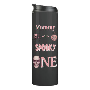 Mummy of the Spooky One Pinkoween Vintage Skull Thermal Tumbler