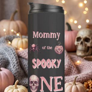 Mummy of the Spooky One Pinkoween Vintage Skull Thermal Tumbler