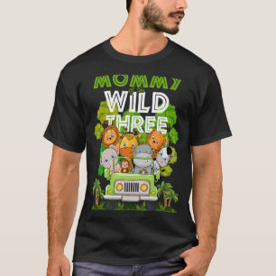 Mummy Of The Wild Three Zoo Truck Birthday Safari T-Shirt