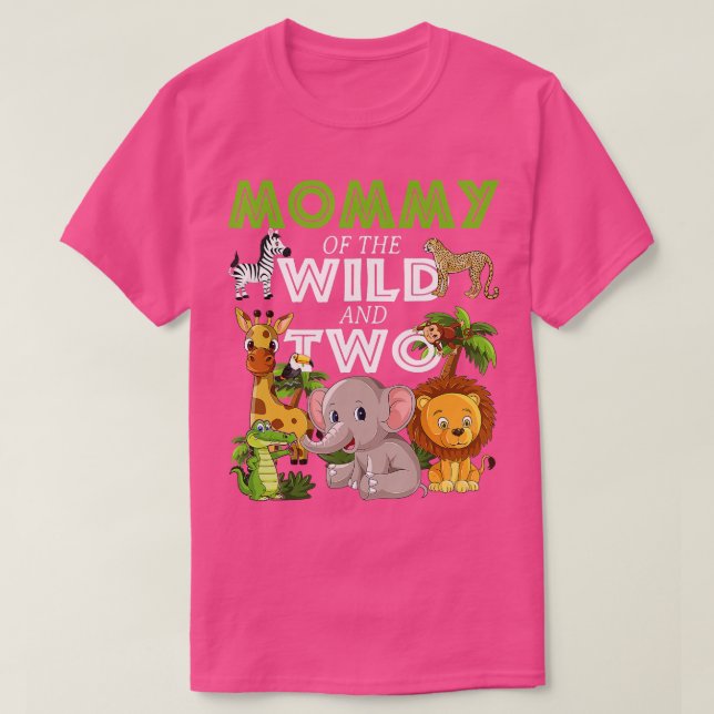 Mummy of the Wild Two Zoo Birthday Safari Jungle A T-Shirt (Design Front)