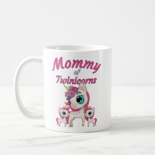 Mummy of Twinicorns: Mum & Twin Daughters Unicorn Coffee Mug