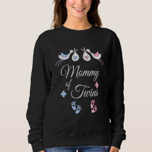 Mummy Of Twins Expectant Newborn Boy Girl 1 Sweatshirt