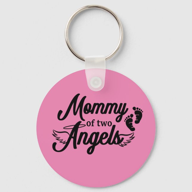 Mummy of Two Angels Twins Keychain (Front)