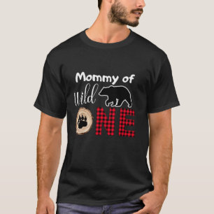 Mummy of Wild One Lumberjack Theme 1st Birthday Fa T-Shirt