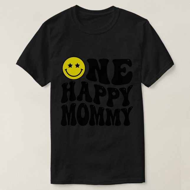 Mummy One Happy Dude Dada 1st Birthday Family Matc T-Shirt (Design Front)