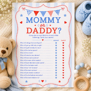 Mummy or Daddy Baby Shower Game Invitation