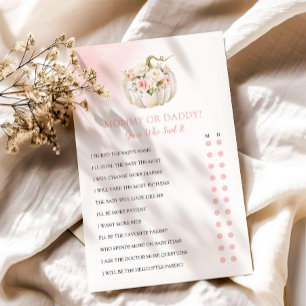 Mummy or Daddy Fall Girl Baby Shower Game