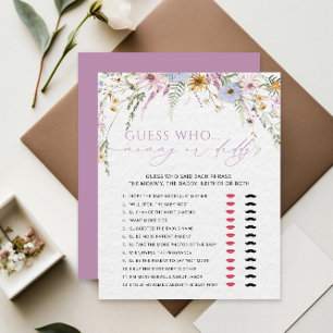 Mummy or Daddy Girl Wildflower Baby Shower Game