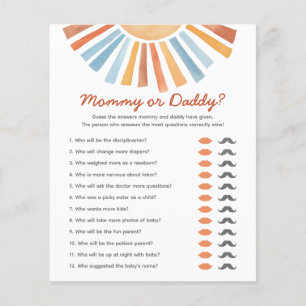Mummy or Daddy Guess Who Sunshine Baby Shower Game
