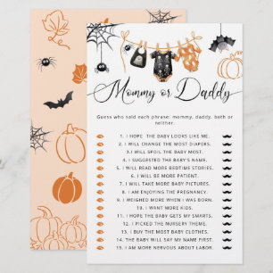 Mummy or Daddy Little Boo Clothesline Baby Shower