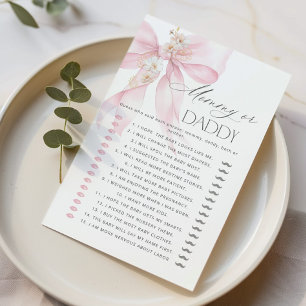  Mummy or Daddy Pink Bow Guess Who Floral game