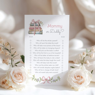 Mummy or daddy Pink Bow wildflower Storybook game