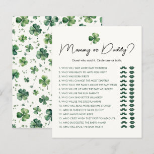 Mummy or Daddy St. Patrick's Day Baby Shower Game