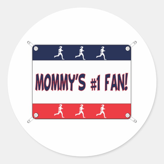 Mummy or Daddy's # 1 Fan Classic Round Sticker (Front)