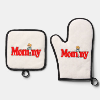 Mummy Oven Mitt & Pot Holder Set