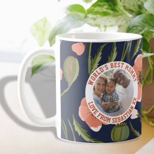  Mummy Personalised Photo Template Flower Pattern Coffee Mug