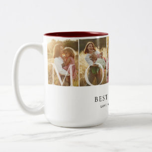 Mummy Photo Collage Best Mum Ever Keepsake Two-Tone Coffee Mug