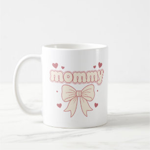 Mummy Pink Bow Hearts Cute Feminine Design Coffee Mug