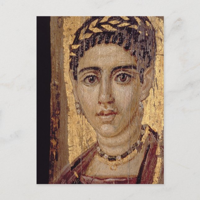 Mummy Portrait of a Woman, from Fayum, Romano-Egyp Postcard (Front)