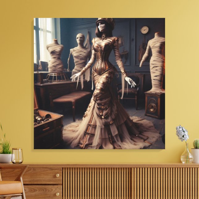 Mummy Queen Steampunk Victorian Gothic Canvas Print (Insitu(LivingRoom))