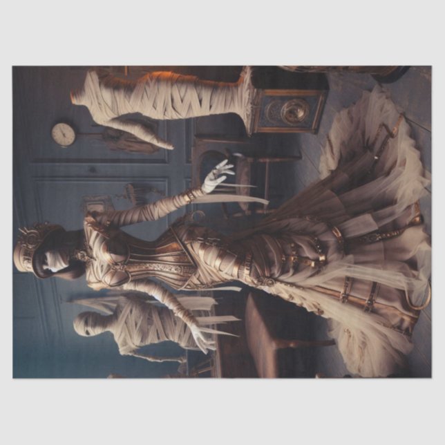 Mummy Queen Steampunk Victorian Gothic Decoupage  Tissue Paper (Front)