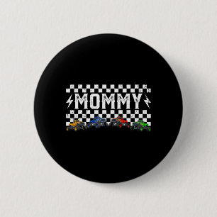Mummy Retro Monster Truck Matching Family Birthday 6 Cm Round Badge