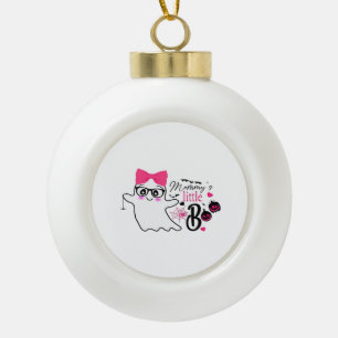 Mummy’s Boo Halloween Ceramic Ball Christmas Ornament