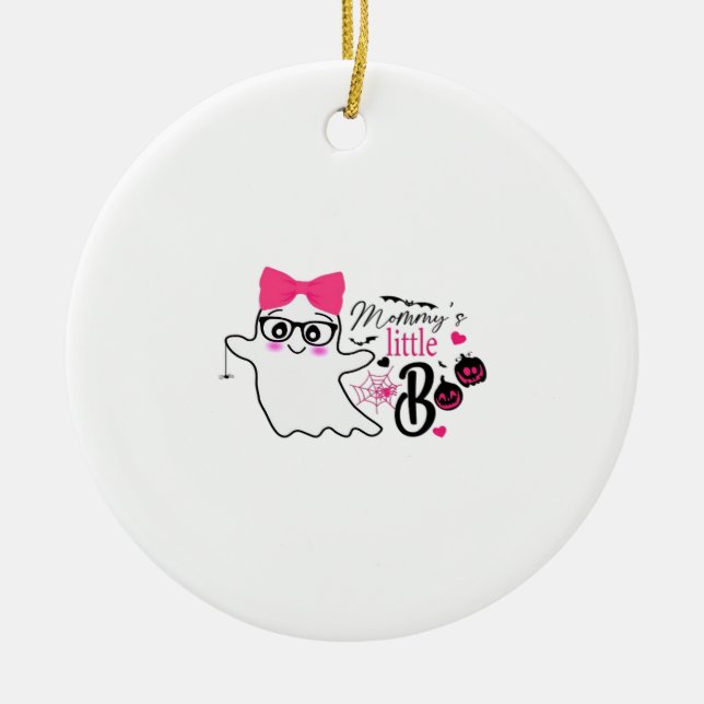 Mummy’s Boo Halloween Ceramic Tree Decoration (Front)