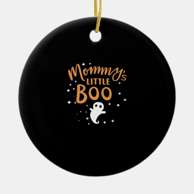Mummy’s Little Boo - Happy Halloween Ceramic Tree Decoration (Front)
