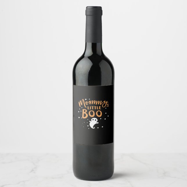 Mummy’s Little Boo - Happy Halloween Wine Label (Front)